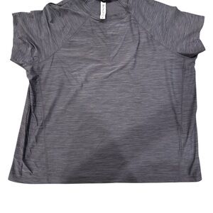 Athleta Women’s Short Sleeve Gray Heather Variated Shirt  1XL